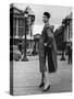 A Woman Wearing Lanvin Castillo's Clothes-null-Stretched Canvas