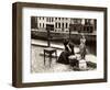 A Woman Weeps at the Roadside Beside Her Worldly Treasures, WWI, Antwerp, Belgium, August 1914-null-Framed Photographic Print