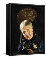 A Woman with a Book-Carl Kronberger-Framed Stretched Canvas