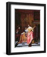 A Woman with a Cittern and a Singing Couple at a Table, C.1667-Pieter de Hooch-Framed Giclee Print