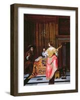 A Woman with a Cittern and a Singing Couple at a Table, C.1667-Pieter de Hooch-Framed Giclee Print