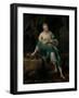 A Woman with a Dog-Herman van der Mijn-Framed Art Print