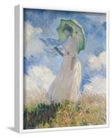 A Woman with a Sunshade-Claude Monet-Framed Art Print