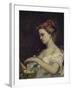 A Woman with Jewellery, 1867-Gustave Courbet-Framed Giclee Print