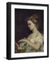 A Woman with Jewellery, 1867-Gustave Courbet-Framed Giclee Print