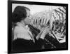 A Woman Working in a Silk and Rayon Mill, Burnley, Lancashire, Britain-Henry Grant-Framed Photographic Print