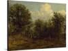 A Wood, 1776-1837-John Constable-Stretched Canvas