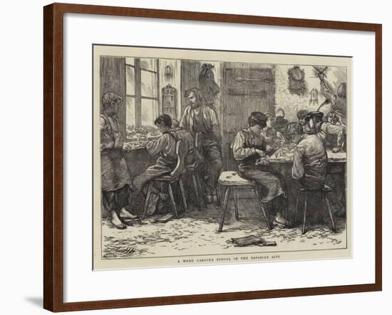 A Wood Carving School in the Bavarian Alps-Hubert von Herkomer-Framed Giclee Print