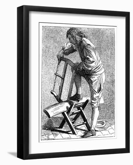 A Wood Cutter, 1737-1742-Bouchardon-Framed Giclee Print