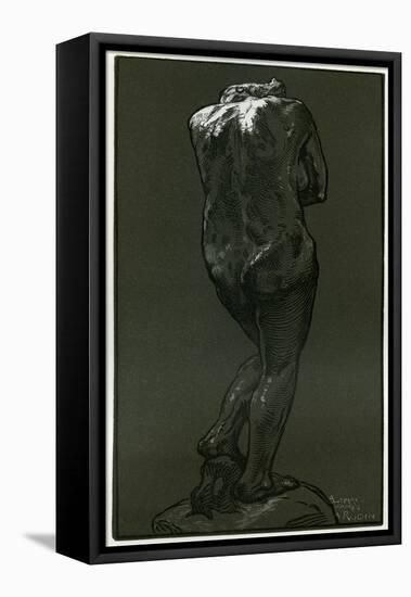 A Woodcut after a Statue by Rodin, 1898-Auguste Lepere-Framed Stretched Canvas