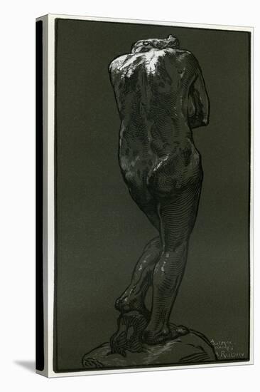 A Woodcut after a Statue by Rodin, 1898-Auguste Lepere-Stretched Canvas