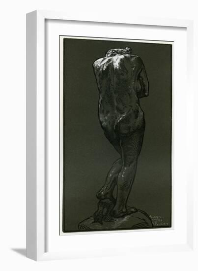 A Woodcut after a Statue by Rodin, 1898-Auguste Lepere-Framed Giclee Print