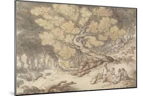 A Woodcutter's Picnic-Thomas Rowlandson-Mounted Giclee Print