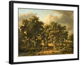 A Wooded Landscape, 1828 (Oil on Panel)-James Stark-Framed Giclee Print