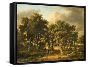 A Wooded Landscape, 1828 (Oil on Panel)-James Stark-Framed Stretched Canvas