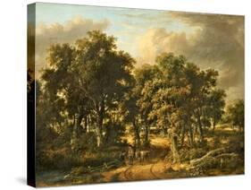 A Wooded Landscape, 1828 (Oil on Panel)-James Stark-Stretched Canvas