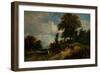 A Wooded Landscape, 1844 (Oil on Canvas)-William James Muller-Framed Giclee Print