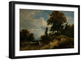 A Wooded Landscape, 1844 (Oil on Canvas)-William James Muller-Framed Giclee Print