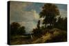 A Wooded Landscape, 1844 (Oil on Canvas)-William James Muller-Stretched Canvas