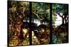 A Wooded Landscape in Three Panels, C.1905 (Glass, Copper Foil, Lead and Wood)-Louis Comfort Tiffany-Stretched Canvas