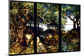 A Wooded Landscape in Three Panels-Louis Comfort Tiffany-Mounted Giclee Print