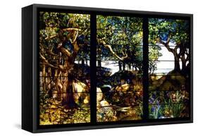 A Wooded Landscape in Three Panels-Louis Comfort Tiffany-Framed Stretched Canvas