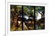 A Wooded Landscape in Three Panels-Louis Comfort Tiffany-Framed Giclee Print