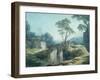 A Wooded Landscape with a Bridge over a River-Francois Boucher-Framed Giclee Print