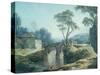 A Wooded Landscape with a Bridge over a River-Francois Boucher-Stretched Canvas