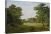 A Wooded Landscape with a Castle-Frederik Christian Kiaerskou-Stretched Canvas