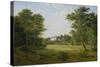 A Wooded Landscape with a Castle-Frederik Christian Kiaerskou-Stretched Canvas