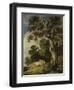 A Wooded Landscape with Cattle and Herdsmen-Gainsborough Dupont-Framed Giclee Print