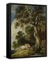 A Wooded Landscape with Cattle and Herdsmen-Gainsborough Dupont-Framed Stretched Canvas