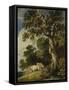 A Wooded Landscape with Cattle and Herdsmen-Gainsborough Dupont-Framed Stretched Canvas