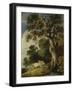 A Wooded Landscape with Cattle and Herdsmen-Gainsborough Dupont-Framed Giclee Print