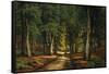 A Wooded Landscape with Deer-Carsten Henrichsen-Framed Stretched Canvas