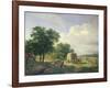 A Wooded Landscape with Haymakers, 1822-Carl Frederic Aagaard-Framed Giclee Print