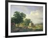 A Wooded Landscape with Haymakers, 1822-Carl Frederic Aagaard-Framed Giclee Print