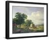 A Wooded Landscape with Haymakers, 1822-Carl Frederic Aagaard-Framed Giclee Print