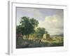 A Wooded Landscape with Haymakers, 1822-Carl Frederic Aagaard-Framed Giclee Print