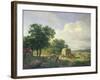 A Wooded Landscape with Haymakers, 1822-Carl Frederic Aagaard-Framed Giclee Print