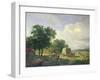 A Wooded Landscape with Haymakers, 1822-Hendrick van de Sande Bakhuyzen-Framed Giclee Print