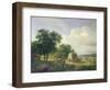 A Wooded Landscape with Haymakers, 1822-Carl Frederic Aagaard-Framed Giclee Print