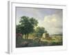 A Wooded Landscape with Haymakers, 1822-Carl Frederic Aagaard-Framed Giclee Print