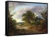 A Wooded Landscape with Peasants in a Country Waggon-Thomas Gainsborough-Framed Stretched Canvas