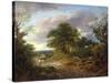 A Wooded Landscape with Peasants in a Country Waggon-Thomas Gainsborough-Stretched Canvas