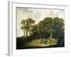 A Wooded Landscape with the Artist Sketching-Aelbert Cuyp-Framed Giclee Print