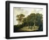 A Wooded Landscape with the Artist Sketching-Aelbert Cuyp-Framed Giclee Print