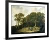 A Wooded Landscape with the Artist Sketching-Aelbert Cuyp-Framed Giclee Print