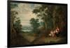 A Wooded Landscape with the Virgin and Child, Infant St. John the Baptist and an Angel-Jan Brueghel the Younger-Framed Giclee Print